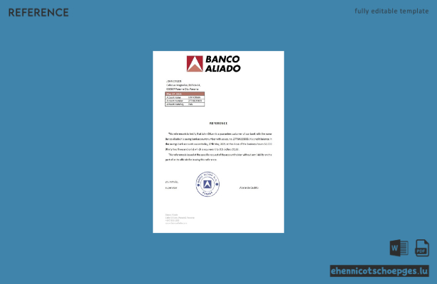 Vorschau des Referenzbeispiels von Panama Banco Aliado